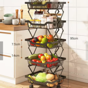 Τροχήλατη ραφιέρα τροφίμων κουζίνας – 1028-5 – 522121