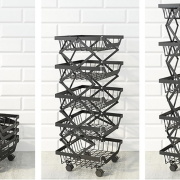 Τροχήλατη ραφιέρα τροφίμων κουζίνας – 1028-5 – 522121