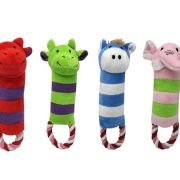 Λούτρινο παιχνίδι σκύλου ζωάκι με σχοινί – 24x7cm – 550735