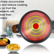 Ρηχή κατσαρόλα αντικολλητική με καπάκι – 3.9L – CA004-BS28-Black – DSP – 563776