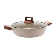 Ρηχή κατσαρόλα αντικολλητική με καπάκι – 2.7L – CA005-BS24-Beige – DSP – 563974