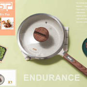 Αντικολλητικό τηγάνι με καπάκι – 2.7L – CA005-CD24-Beige – DSP – 565701