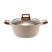 Κατσαρόλα αντικολλητική με καπάκι – 6.6L – CA005-B28-Beige – DSP – 567606