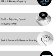 Επαναφορτιζόμενος τροχός μανικιούρ-πεντικιούρ – VKN-UV301 – 581290 – Green