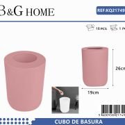 Κάδος απορριμμάτων μπάνιου πλαστικός – Pink – 21755