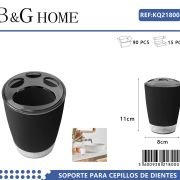 Θήκες οδοντόβουρτσας πλαστικές σε σετ 5Χ – Black – 21800