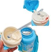 Παιδικό παγούρι πλαστικό με καλαμάκι – 650ml – 722436 – Blue