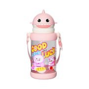 Παιδικό παγούρι πλαστικό με καλαμάκι – 650ml – 722436 – Pink