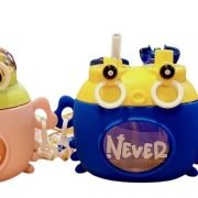 Φορητό παγούρι πλαστικό – Βατραχάκι – 600ml – 722467 – Yellow/Light Blue