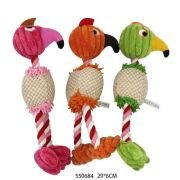 Λούτρινο παιχνίδι σκύλου ζωάκι με σχοινί – 29x6cm – 550684