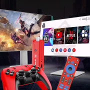 Φορητή κονσόλα παιχνιδιών Stick & Android TV Box με 2 χειριστήρια – G1 – 812938