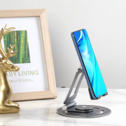 Βάση στήριξης smartphone/tablet μεταλλική περιστρεφόμενη – G62 – 813492 – Silver