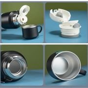 Φορητό παγούρι-θερμός με φλιτζάνι – 800ml – CF8279 – 882799 – Red