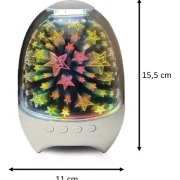 Ασύρματο ηχείο Bluetooth με ραδιόφωνο και φωτεινά σχέδια – S609 – 883648 – Shinning Star