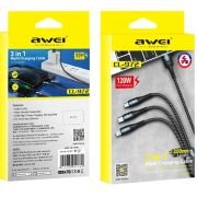 Καλώδιο φόρτισης & data 3in1 – Fast Charge – CL-972 – 1.2m – AWEI – 888155 – Black