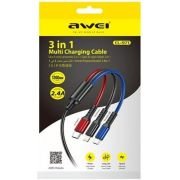 Καλώδιο φόρτισης & data 3in1 – Fast Charge – CL-971 – 1.2m – AWEI – 022170