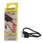 Καλώδιο φόρτισης & data – Type-C – CL-113T – Fast Charge – 5A – AWEI – 000956