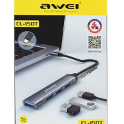Αντάπτορας USB Hub με 4 θύρες – CL-150T – USB Type-C – AWEI – 888056
