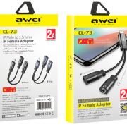 Αντάπτορας Lightning male σε Jack 3.5mm/Lightning female – CL-73 – AWEI – 888148