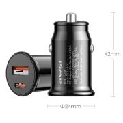 Φορτιστής αναπτήρα αυτοκινήτου – Quick Charger – C706 – AWEI – 888421