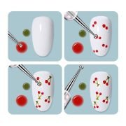 Σετ πινέλα & εργαλεία μανικιούρ Nail Art διπλής όψης – B261 – 5pcs – 910495