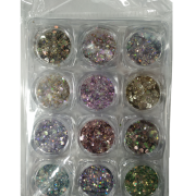 Σετ Glitter νυχιών Nail Art – Παλέτα – Glitter DJ – 12pcs – 910570