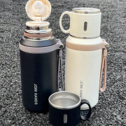 Φορητό παγούρι-θερμός με κούπα – 650ml – 954149 – Black