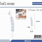 Σφουγγάρια μπάνιου δίχτυ σε σετ 6Χ – Light Blue – 24968