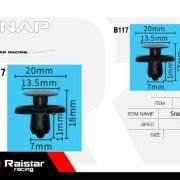 Σετ συνδετήρες αυτοκινήτου – 10pcs – R-F16101-18 – 180860