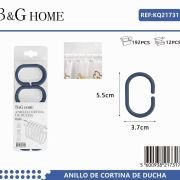 Κρίκοι κουρτίνας μπάνιου – Blue – 21731