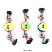 Παιχνίδι σκύλου σχοινί με μπάλα – 23cm – 12pcs – 550568