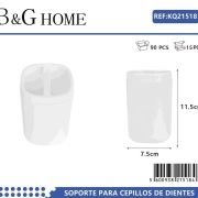 Θήκες οδοντόβουρτσας πλαστικές σε σετ 5Χ – White – 21518