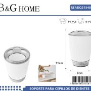 Θήκες οδοντόβουρτσας πλαστικές σε σετ 5Χ – White – 21548