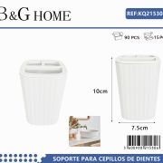 Θήκες οδοντόβουρτσας πλαστικές σε σετ 5Χ – White – 21530