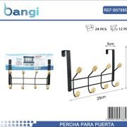 Μεταλλική κρεμάστρα πόρτας 4 θέσεων – 57885