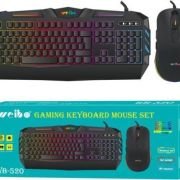 Ενσύρματο πληκτρολόγιο και ποντίκι Gaming – LED RGB – WB520 – Weibo – 655204