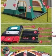 Σκηνή Camping – Δίχωρη – YB3045 – 3.1×2.2×1.9m – 960071