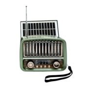 Επαναφορτιζόμενο ραδιόφωνο Retro με ηλιακό πάνελ – K-371S – 023719 – Green