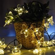 Ηλιακή γιρλάντα φωτισμού LED – Πεταλούδα – 5m+1m – 20D – 152837 – Warm White