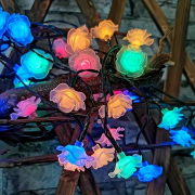 Ηλιακή γιρλάντα φωτισμού LED – Τριαντάφυλλο – 5m+1m – 20D – 152905 – RGB