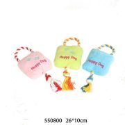 Λούτρινο παιχνίδι σκύλου με σχοινί – 26x10cm – 550800