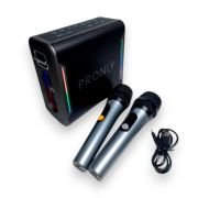 Φορητό ηχείο Bluetooth με 2 μικρόφωνα Karaoke – PR-1016 – 241373