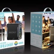 Φορητό ηχείο Bluetooth με 2 μικρόφωνα Karaoke – PR-1016 – 241373