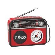 Επαναφορτιζόμενο ραδιόφωνο Retro με Bluetooth – PR-1002BT – 241434 – Red