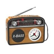 Επαναφορτιζόμενο ραδιόφωνο Retro με Bluetooth – PR-1002BT – 241434 – Brown