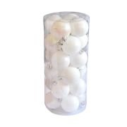 Σετ Χριστουγεννιάτικες μπάλες – 8cm – 24pcs – 326093 – White