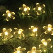 Ηλιακή γιρλάντα φωτισμού LED – Λουλούδι – 5m+1m – 20D – 152899 – Warm White