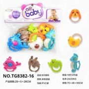 Σετ βρεφικές κουδουνίστρες & μασητικά – TG8382-16 – 6pcs – 917393