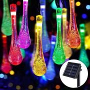 Ηλιακή γιρλάντα φωτισμού LED – Σταγόνα – 5m+1m – 20D – 152813 – RGB