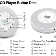 Φορητό επαναφορτιζόμενο CD Player – CDP-3031 – 718105 – Black